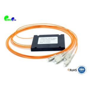 China Good Uniformity Fiber Optic PLC Splitter 1*4 SC UPC 50 / 125μm Dual Window MM 850/1310nm on sale