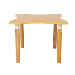 Scandinavian Style Solid Wooden Dining Table Easy Cleaning Polygonal Shape