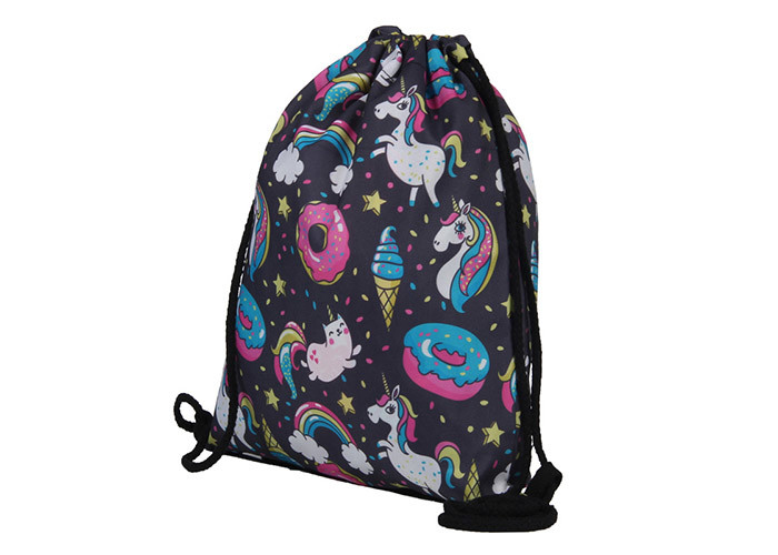 Sports Cloth Drawstring Bag Backpack Silk Screen Printed