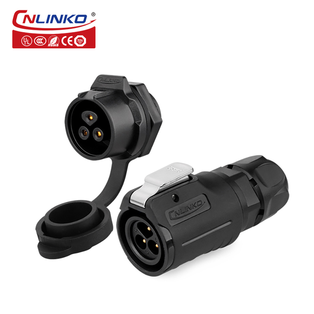 China CNLINKO Electric Wire Connector M16 Male and Female 3 Pin Circular Waterproof Connector Led Light 10A 400V Plug Socket Connector on sale