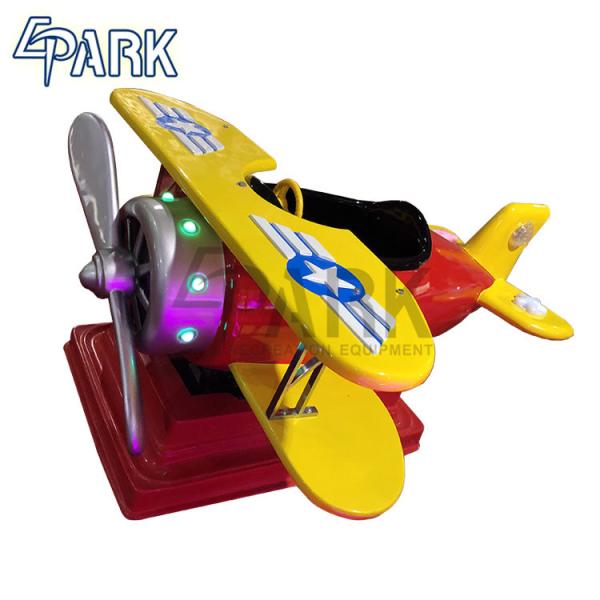 Fiberglass Propeller Aircraft Rocking Ride Machine For Child Commercial