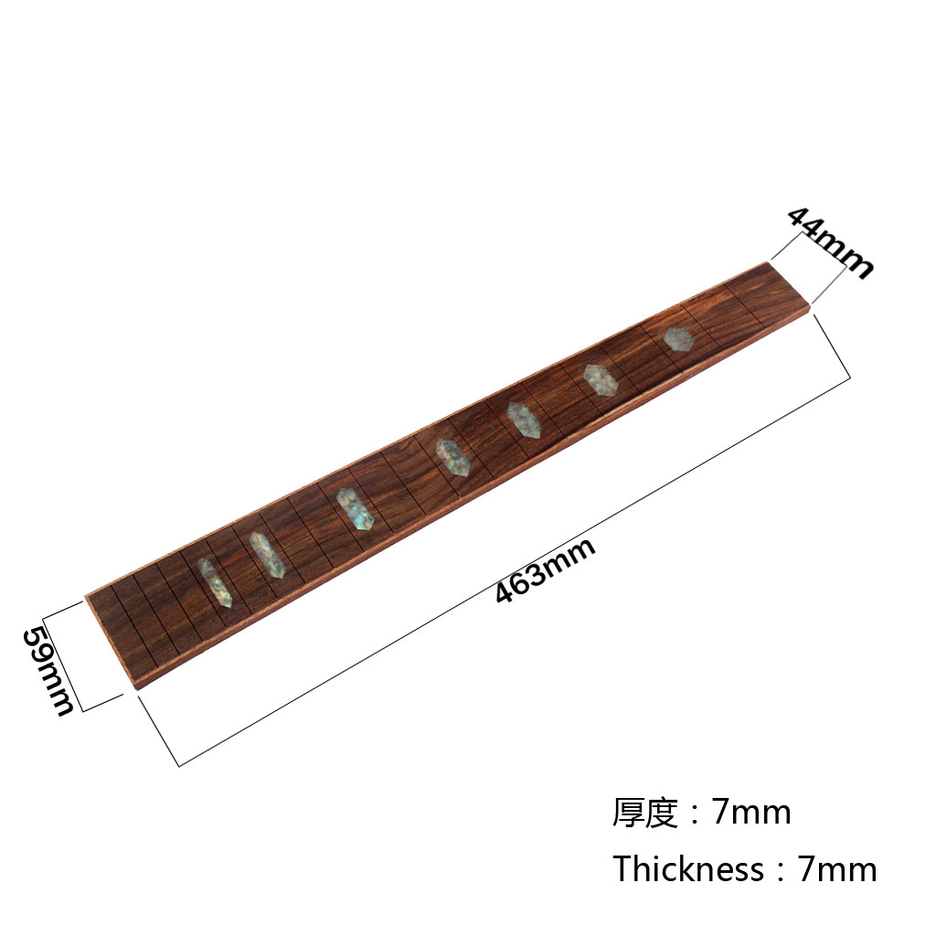 Alnicov Rosewood Bass Guitar Fretboard Sapele inlaid With Hexagon Shell Markers