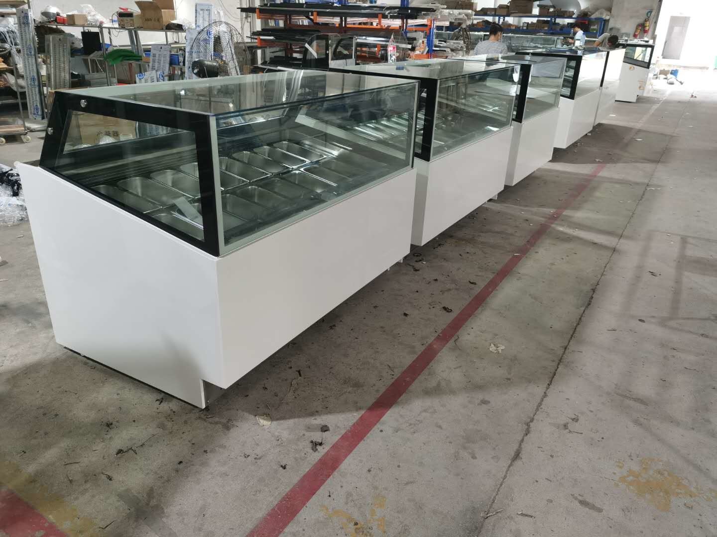 Square Type Ultra Low Temperature Ice Cream Display Freezer Gelato Cabinet