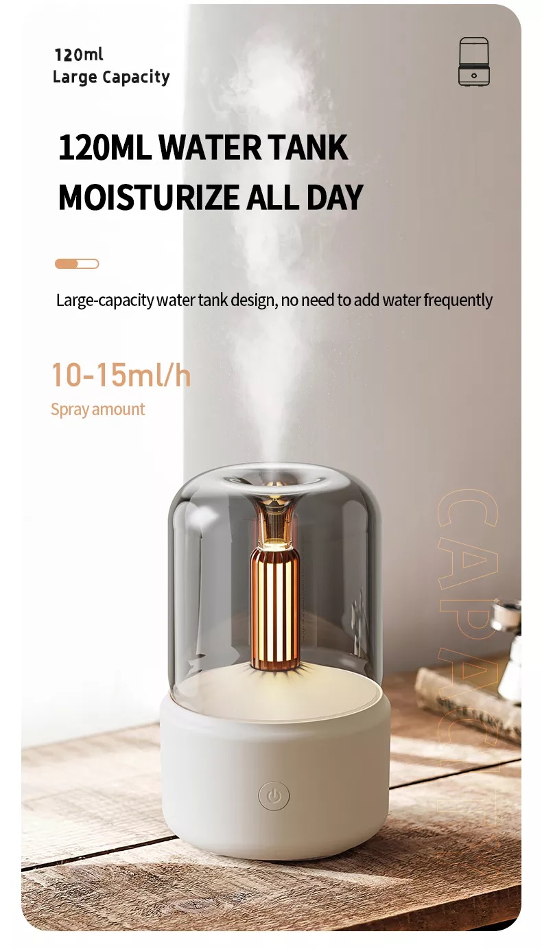 Mist Nebulizer Humidification Aromatherapy Diffuser Mini Portable Air Humidifier Diffuser With Atmosphere Light