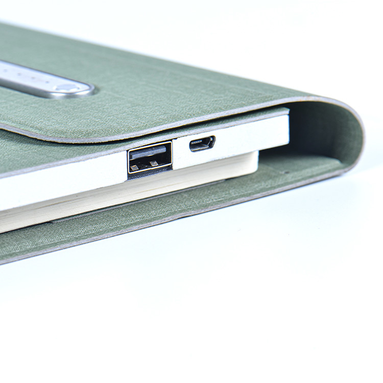 Luxury Business Wireless Charging Multifunctional Notebook With Power Bank