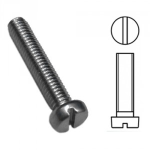 DIN84 Slotted Cheese Head Machine Screw Threaded Stud Bolts M2 - M10