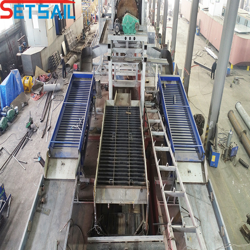 High Quality Bucket Chain Gold Dredger with Agitation Chute