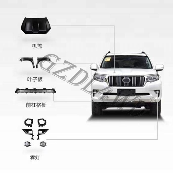 Automotive Whole Body Kit Toyota Land Cruiser Prado 2010-2017 Upgrade To 2018+ Repair