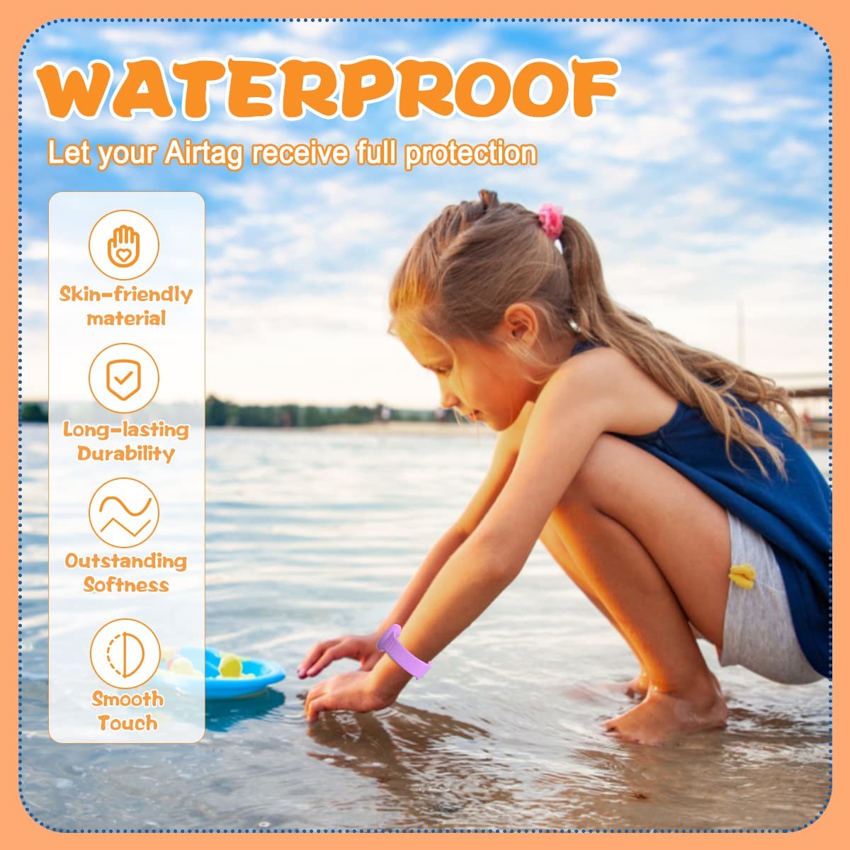 Waterproof Kids Silicone Airtag Bracelet For Wristband Of AirTag GPS Tracker Case For Air Tag Holder Strap Band