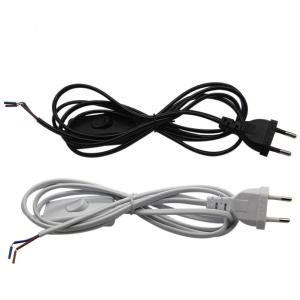 European Plug Extension Cord With Inline Switch 1.2M 1.5M 1.8M Length ROHS VDE