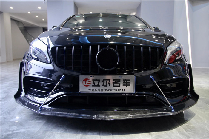 For Mercedes AMG A45 Carbon Fiber Body Kit A45 Upgraded Top Style Front Shovel Diffuser Spoiler Wide-body Kit
