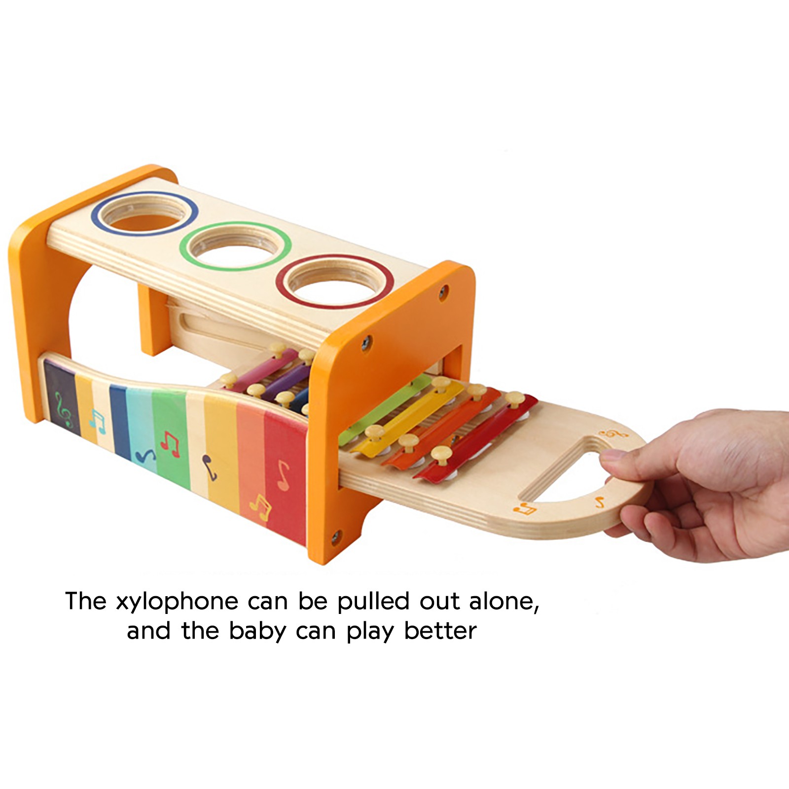 8 Notes Piano Kids Wooden Xylophone Instruments Educational Toys