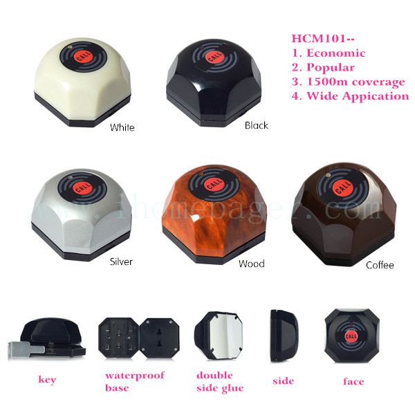 Customize language touch screen wireless call system wrist watch pager