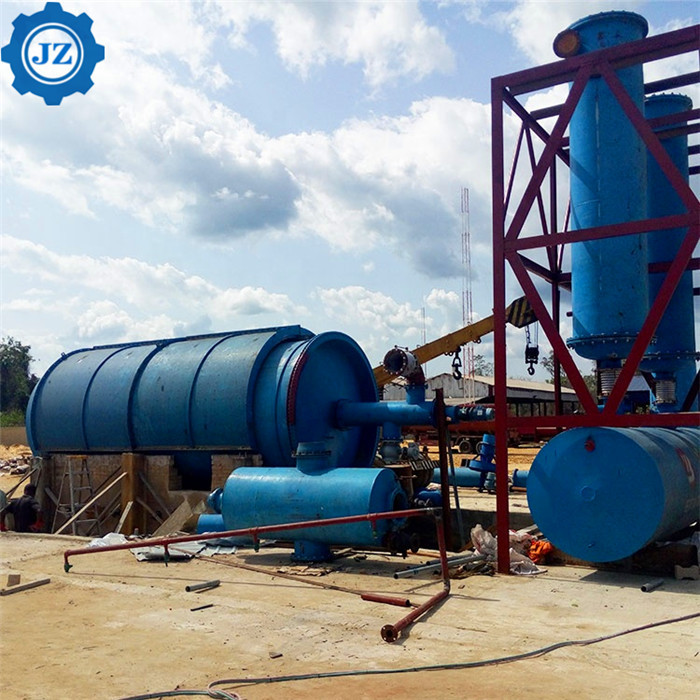 10ton 10T Used Tire Recycling Machine Waste Tyre To Fuel Oil Pyrolysis Plant
