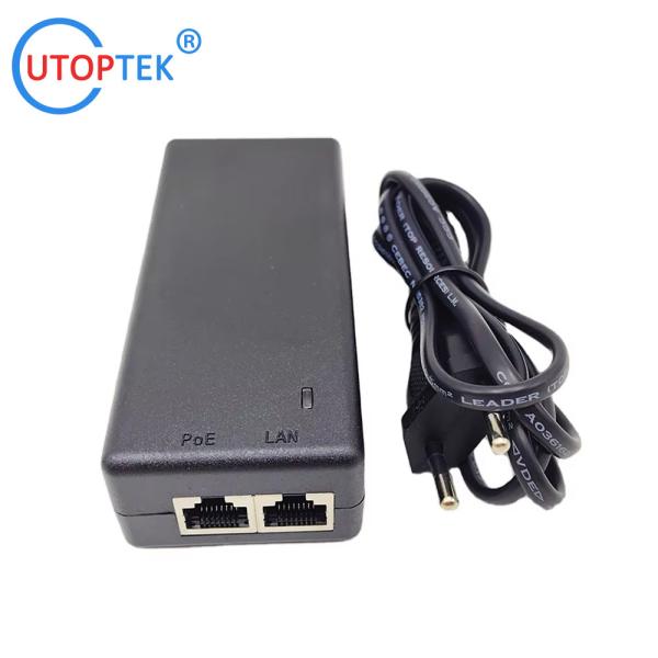 Quality 10/100/1000/2500Mbps 30W Gigabit Standard POE Injector ieee802.3af/at PoE data & power:100meters for Cameras wireless AP for sale