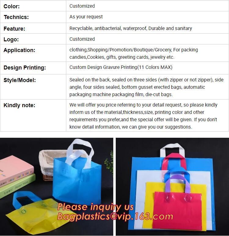 best selling biodegradable soft loop handle bag with EN13432 BPI OK compost Home ASTM D6400 certificates,bagease,bagplas