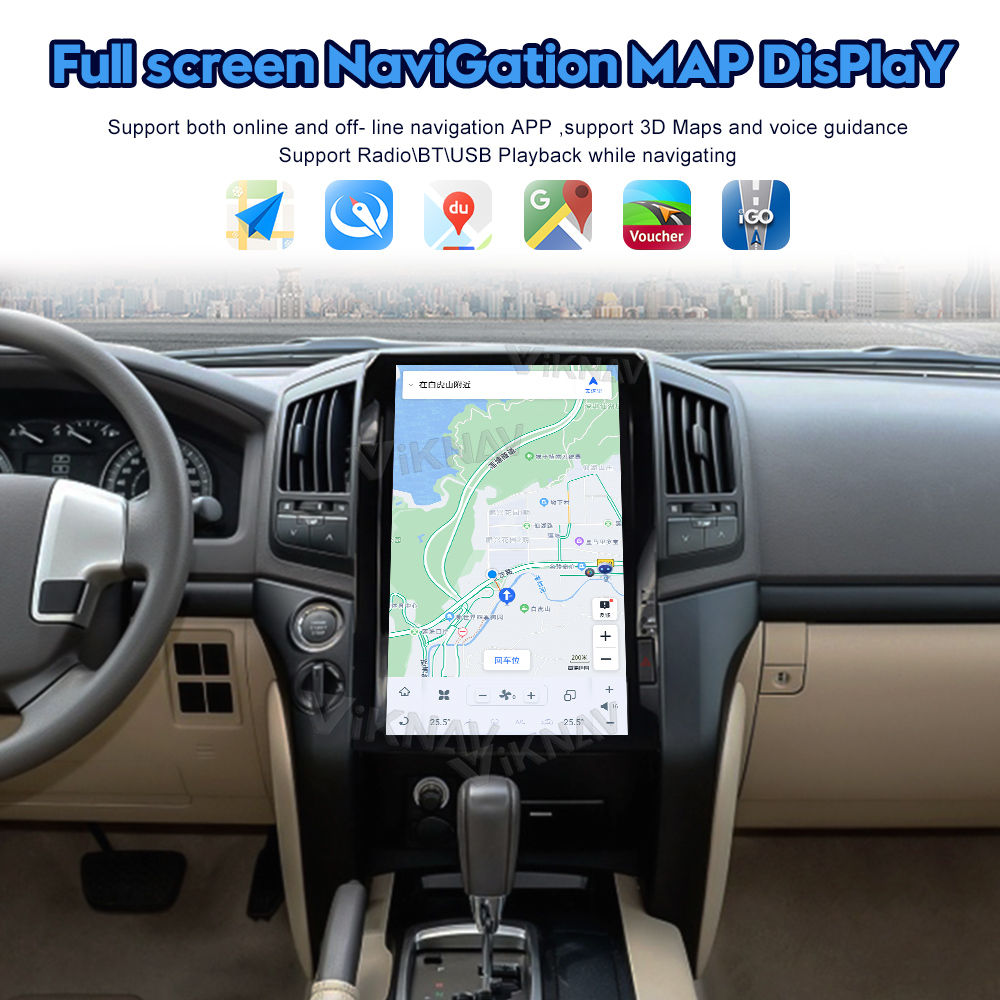 128G Android 11 Car Radio Multimedia Player For Toyota Land Cruiser 200 LC200