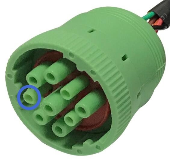 J1939 Deutsch 9-Pin Green Female and Male Pass-through to Open End Cable