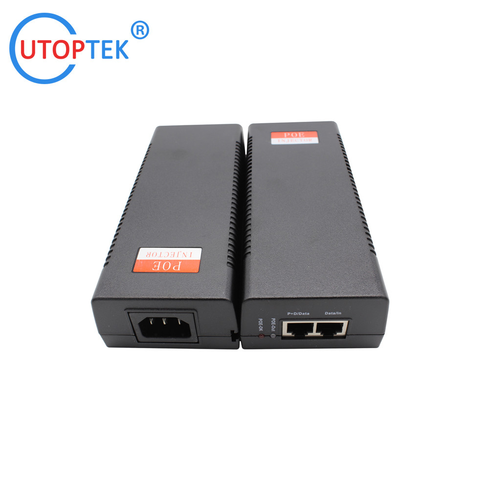 Passive POE Injector 10/100Mbps 48V/30W, PoE Pin:4,5+/7,8- 100meters for Cameras wireless AP