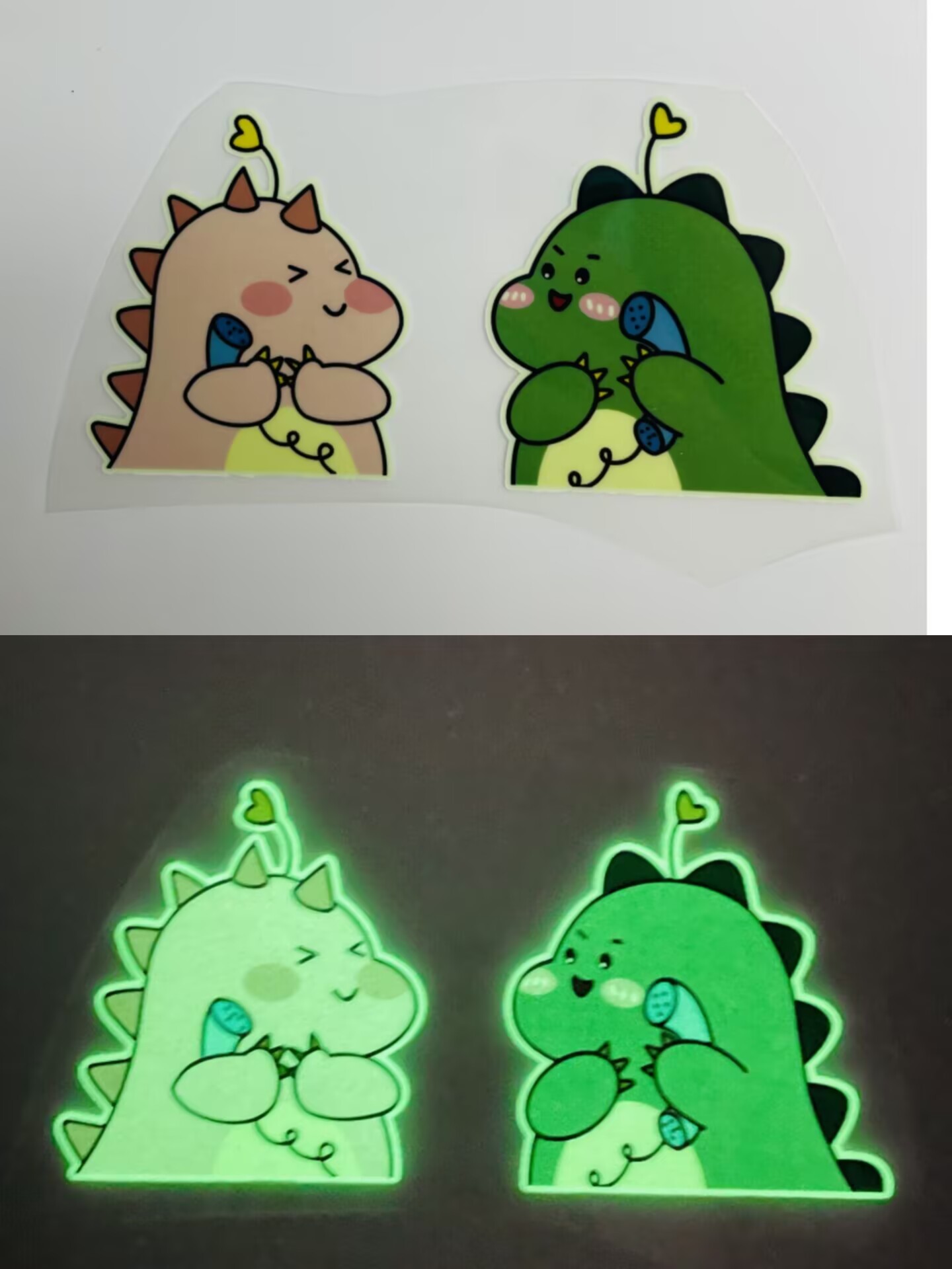 Customized Glow In The Dark Logo Waterproof Luminous Heat Transfer