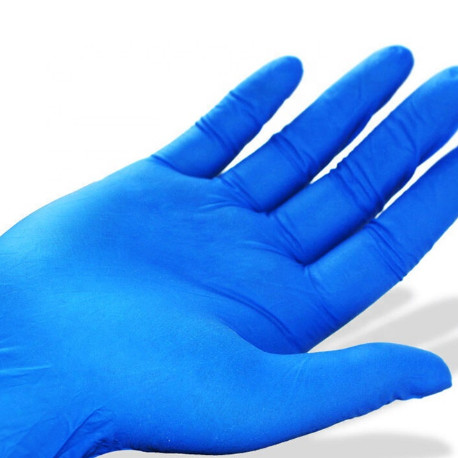 Food Processing Disposable Nitrile Examination Gloves Bacterial Penetration Resistance