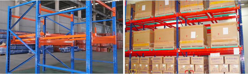 Push Back Pallet Racking Warehouse Storage Rack