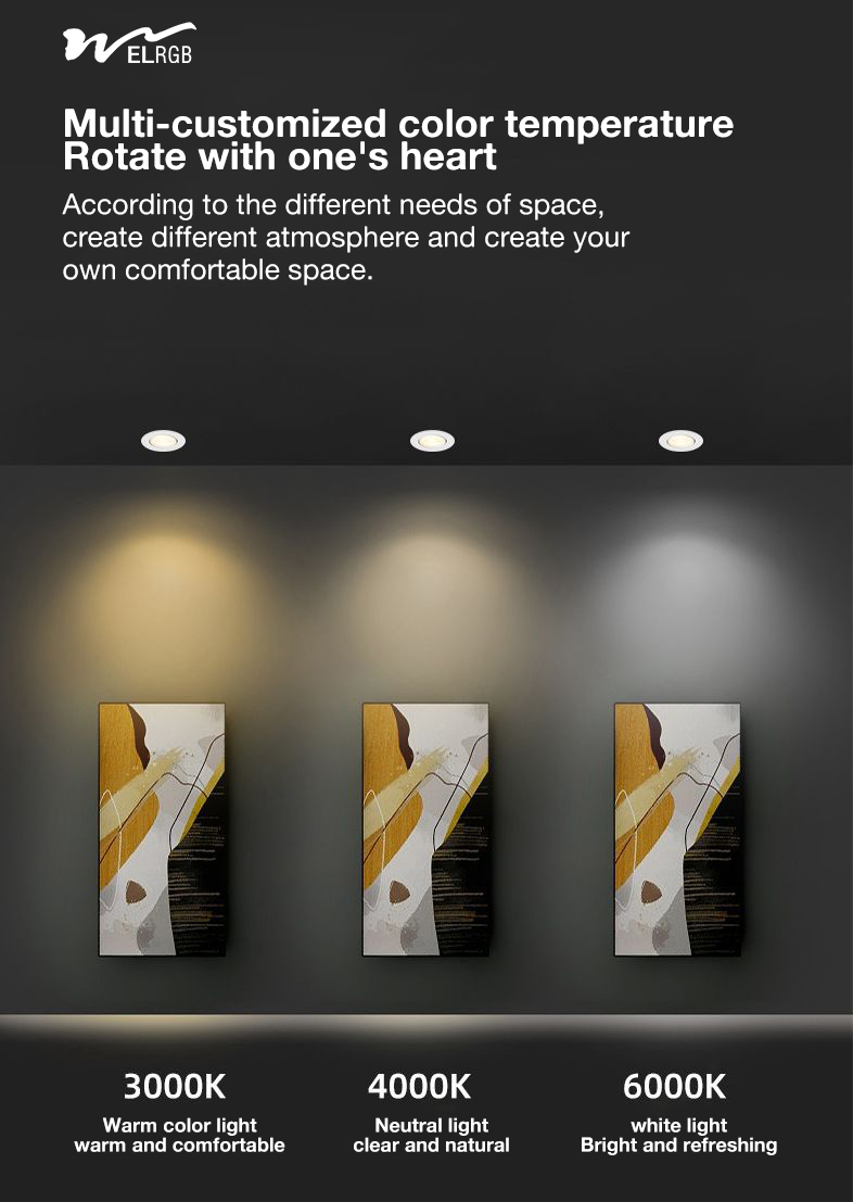 Remote Control Switch Mode LED Cylindrical COB Open-Mounted Downlights for Smart Home