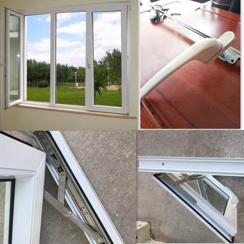 Durable Apartment Glass Casement Window UPVC Inward Opening Casement Window