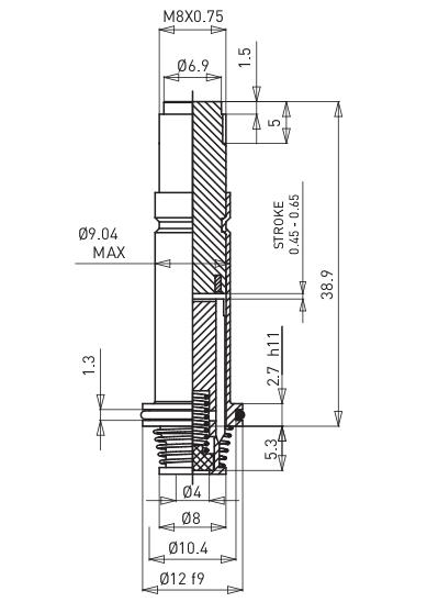 Dimension of BAPC209027001 Armature Assembly: