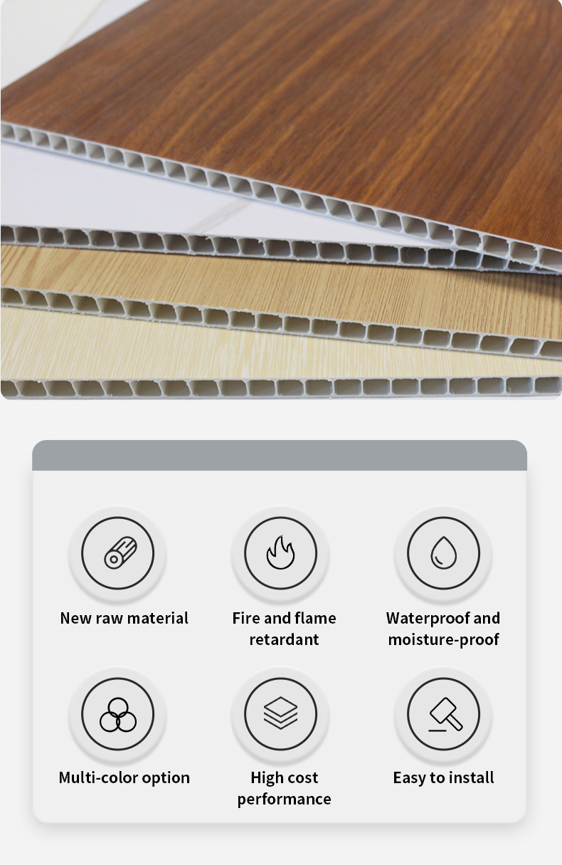 PVC Wall Panel Ceiling Material Skirt Stone Plastic Panel for Hotel