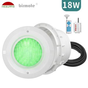 RGB PC Plastic UL Certificated Pool Light 18W SS316L PAR56 Swimming Pool Light