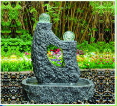 Crystal Ball Backyard Water Fountains , Pedestal Hypnus Decorative Water Fountain