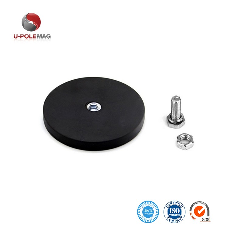 15-20days CN FUJ Permanent Rubber NdFeB Magnet Fe37 Pot / Cup Shape Industrial Magnet