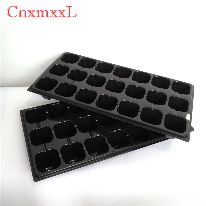 Floor Bough Pot PS PVC Black Plastic Seedling Tray With Dome For Microgreens