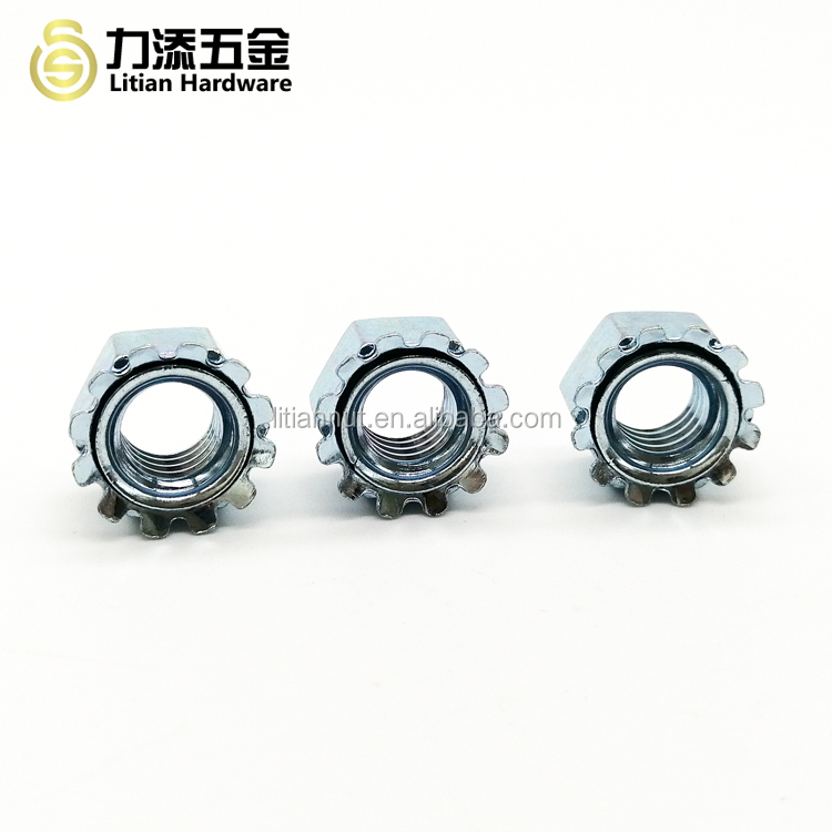 M8 Metal Self Locking Nut Stress Relieving Tempering Hexagon K-Kep
