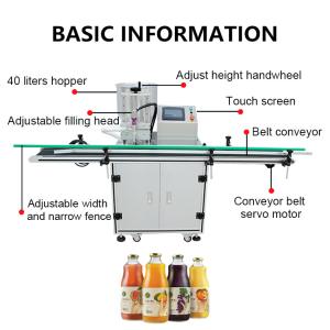 Self flow filling machine with PLC control screen easy to operate and adjust