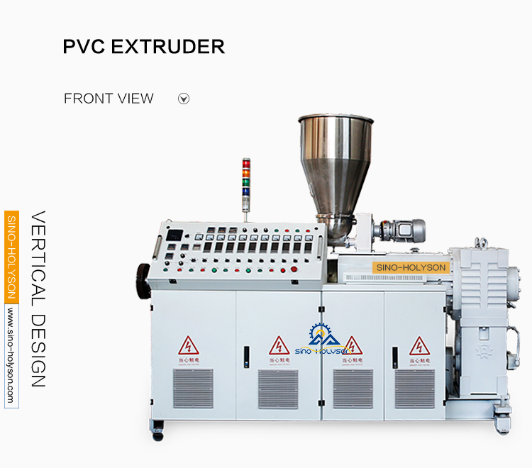 37kw WPC PVC Conical Twin Screw Extruder / PVC Extruder