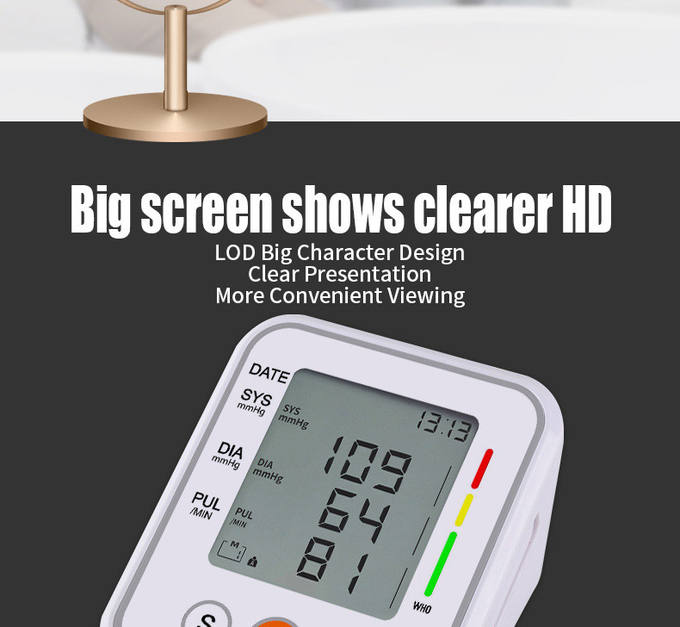 Accurate Measurement Hospital Home Blood Pressure Device One Key Operate Auto
