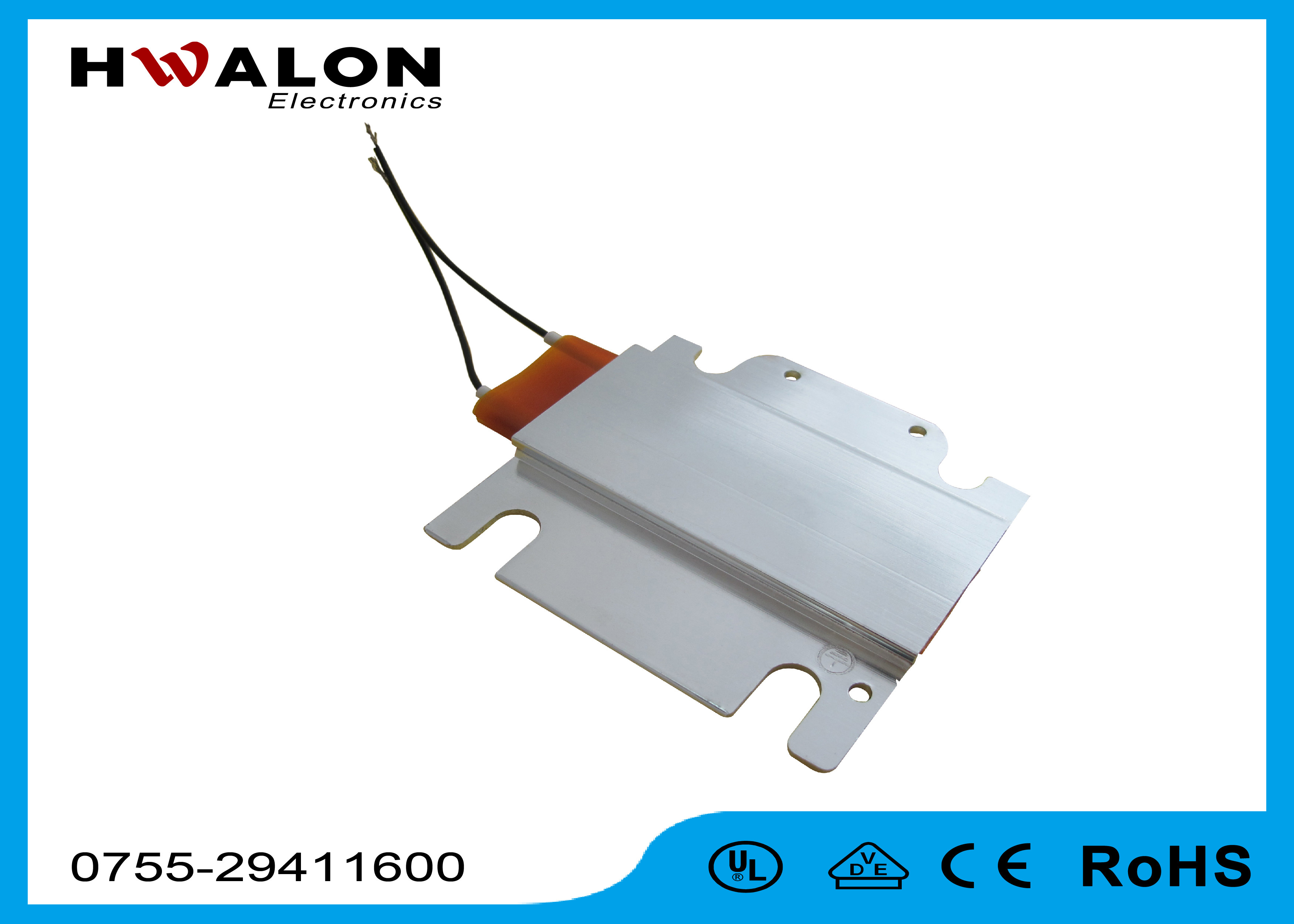 Aluminum Boat Shape PTC Ceramic Heating Element 12v~270v For Wax Heater
