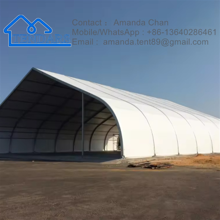 Outdoor Large Custom Aluminum Alloy Temporary Storage Marquee Tent Curved Shaped Tent