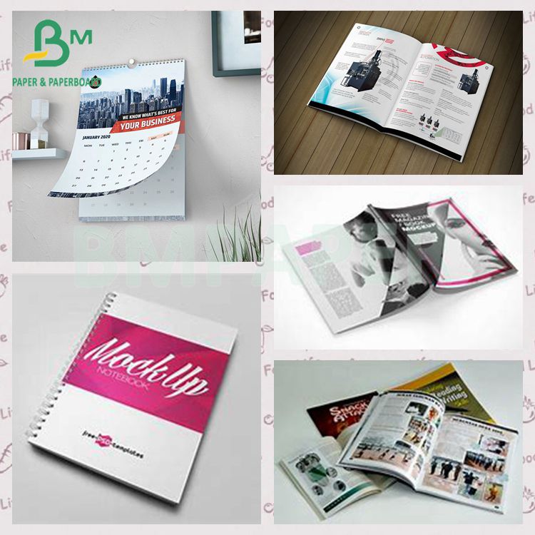 30lb 44lb Smooth Magazine Printing Recyclable Glossy Coated Paper