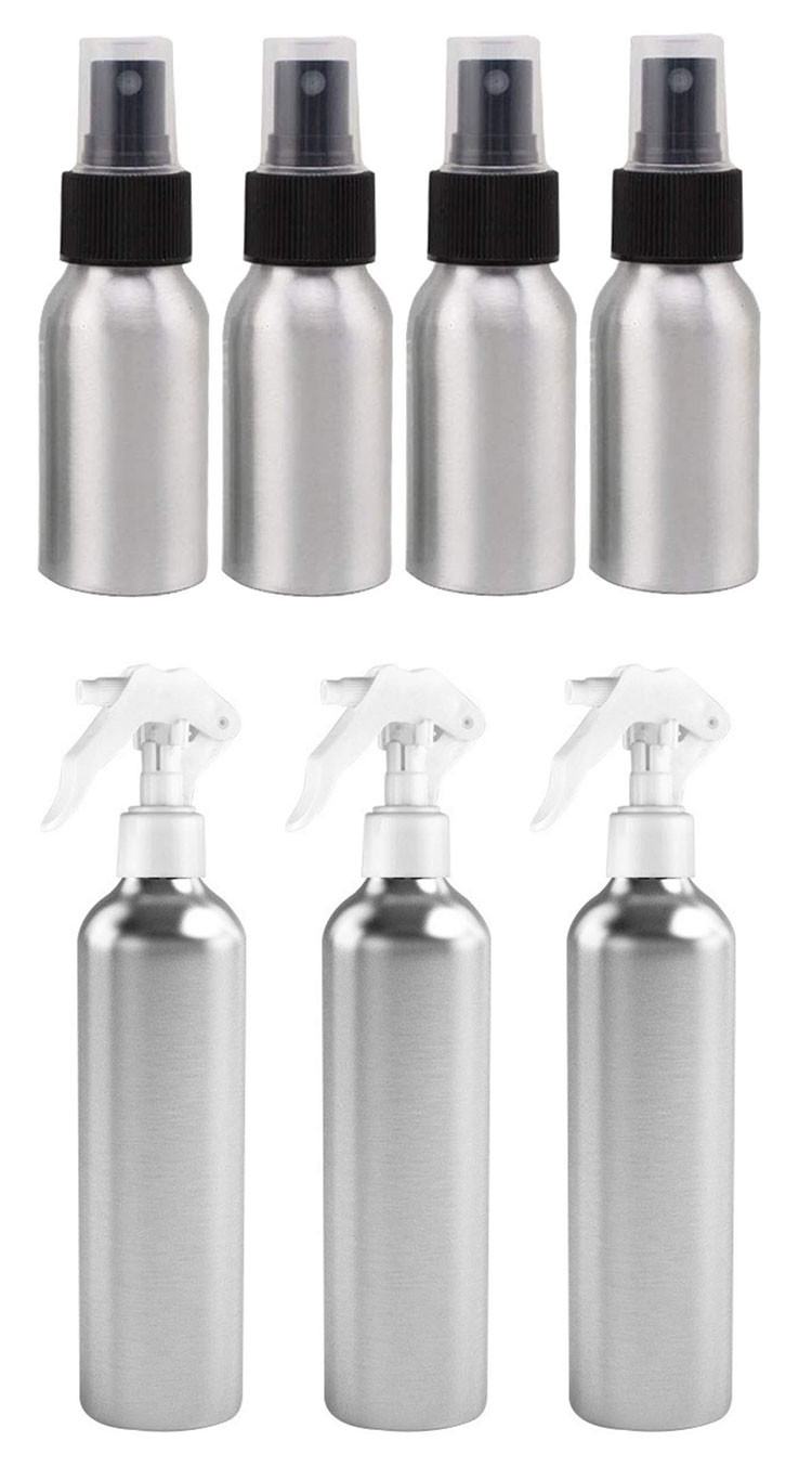 Silver Aluminum Pump Spray Bottle 100ml 200ml 300ml 400ml 500ml