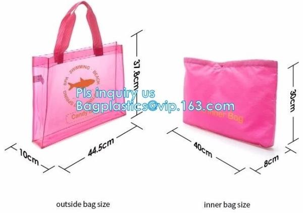 hot sale lady bag,lady pvc shopping bag, PVC Beach Shopping Tote Bags, PVC