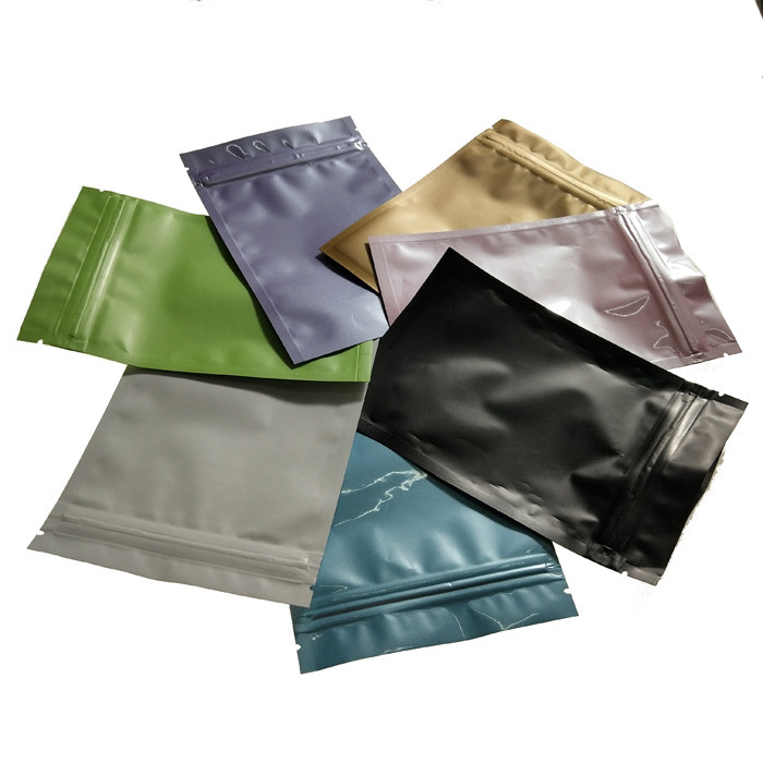 Resealable Laminated White Matte Aluminum Foil Plastic Stand Up Packaging Bag