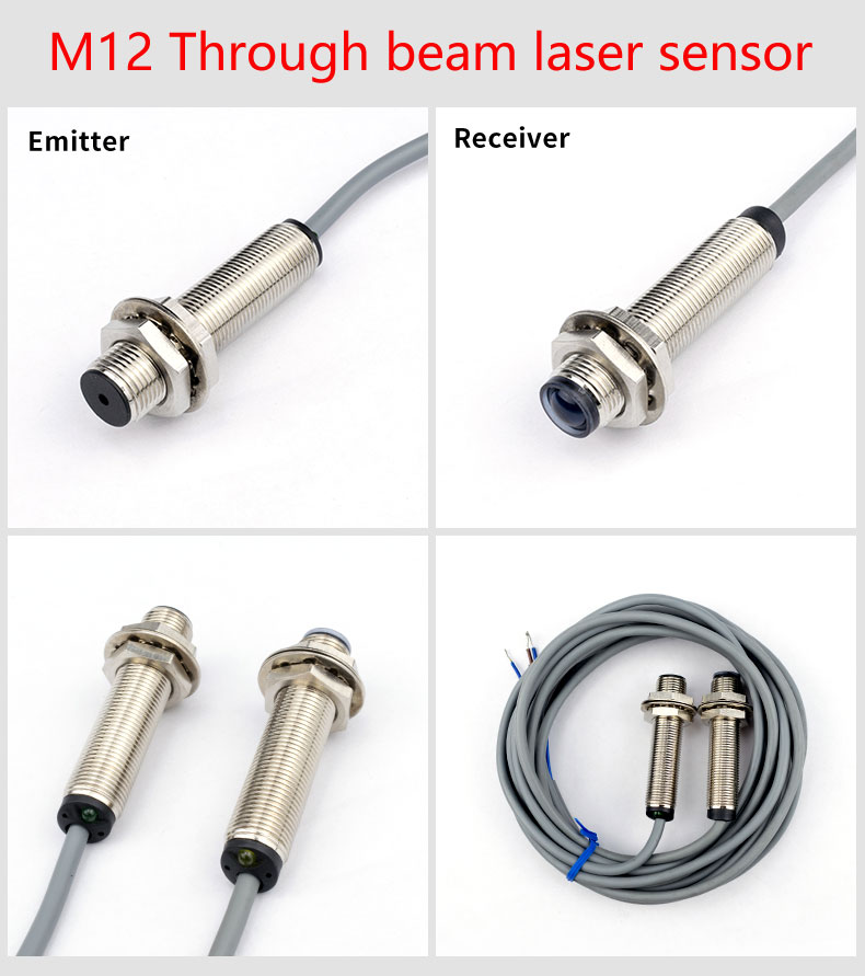 LUOSHIDA DC 3 Wire All Series Through Beam Laser Sensor 20m / 30m Sensing Distance