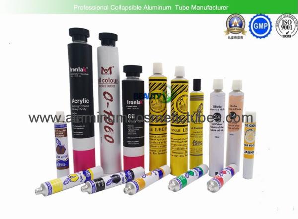5ml - 200ml Volume Empty Aluminum Tubes , Pigment Packaging Aluminium Collapsibl