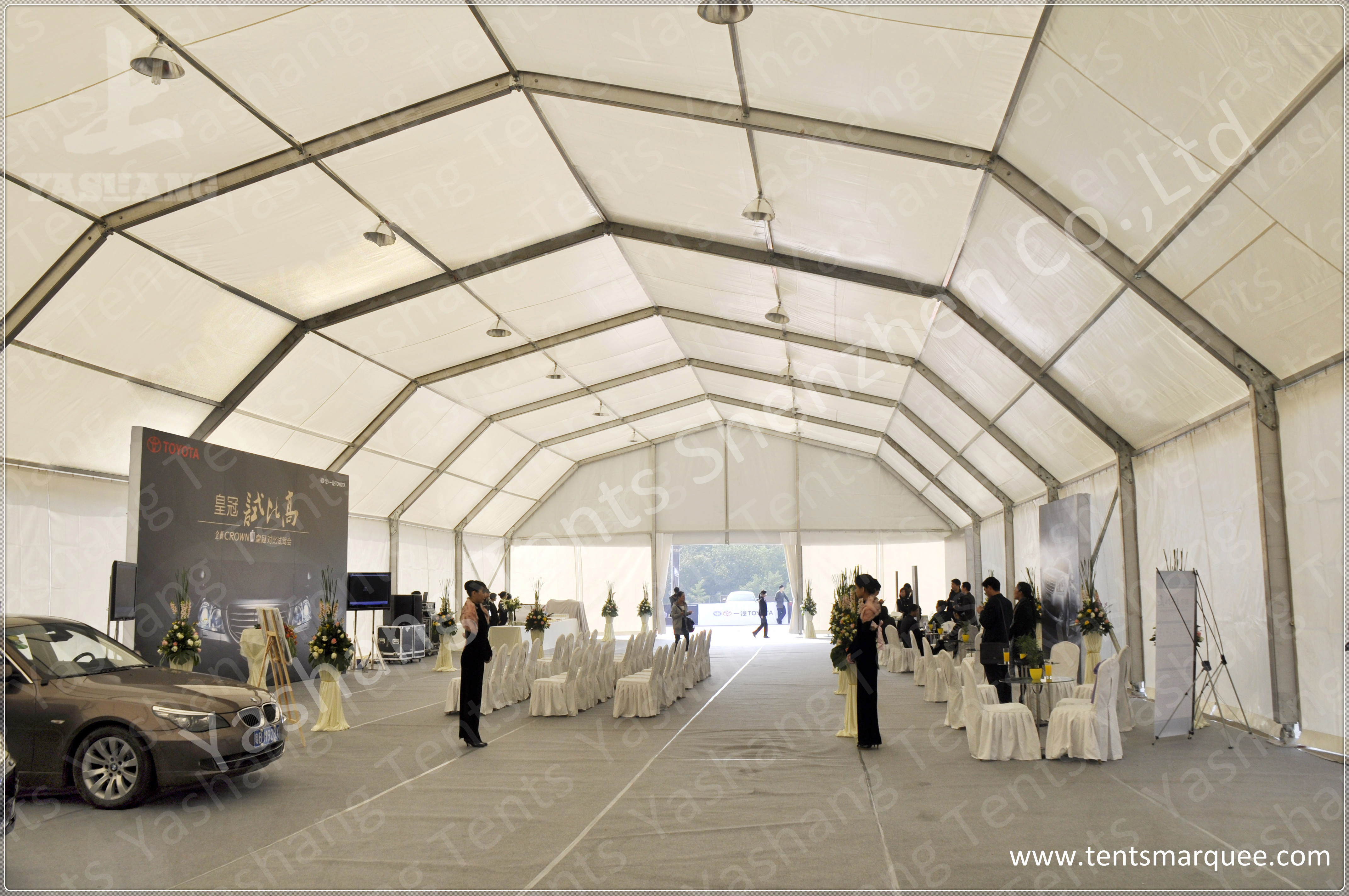 Professional 15X40 M Double Pitch Car Show Outdoor Exhibition Tents Environmentally Friendly