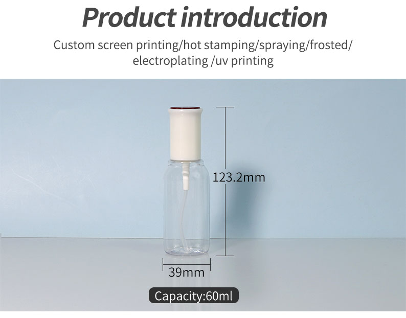 PETG Custom Plastic Bottles 60ml Cosmetics Packaging Set Luxury For Skin Care