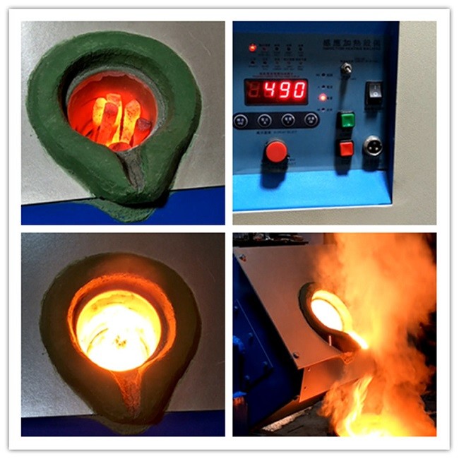 50KW 50KG Induction Melting Furnace Electric For Copper Cans High Performance