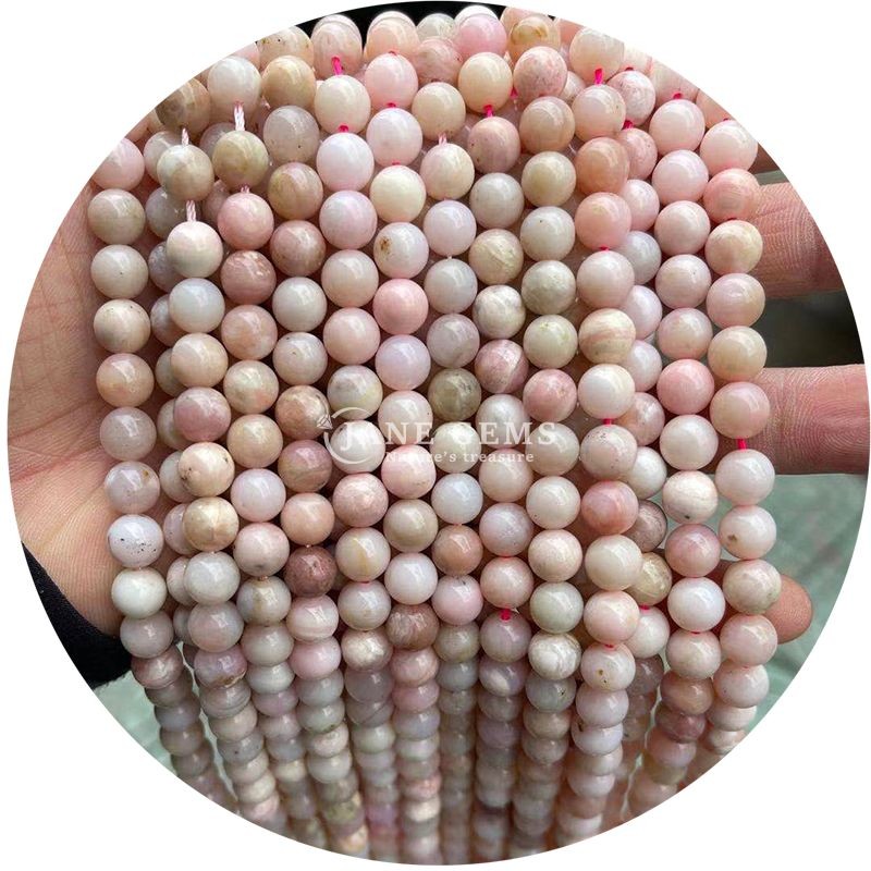 Wholesale Natural Gemstone Round Loose Beads 8mm Blue Gypsum Loose Beads Round Hematite Beads Spacers for Jewelry Making